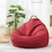 Vital Bean Bag Chair, Classic Round Linen Cloth Bean Bag With Polystyrene Beads Filling
