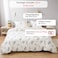 Luna Home King size 6 pieces, bedding set, small green leaves design.