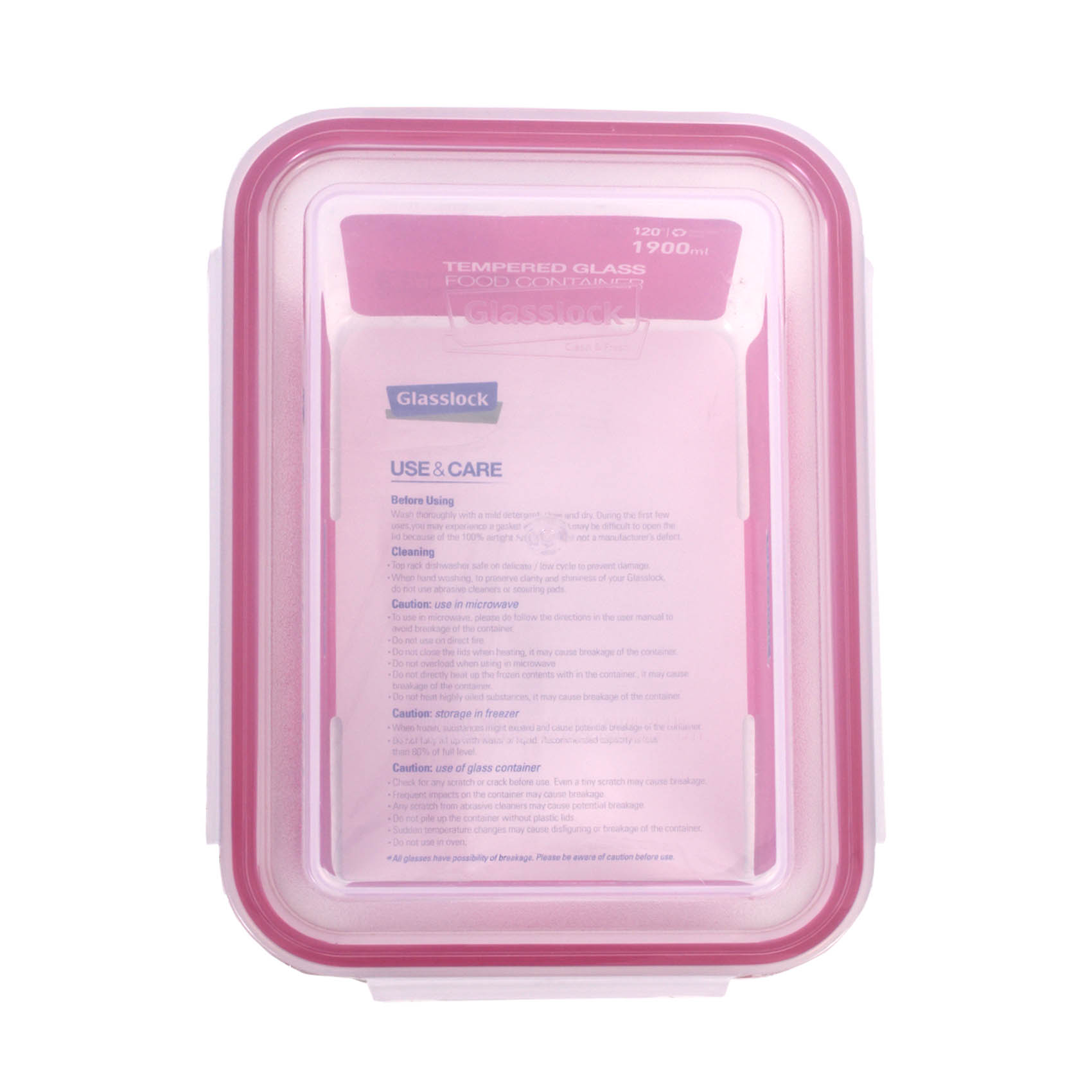 Glasslock Rectangular Container 1900ml