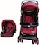 Lovely Baby Pram Baby Stroller For Kids With Car Seat Lb 6622 - Red