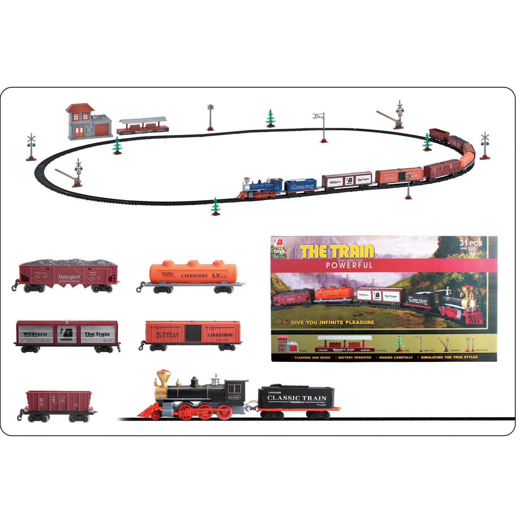 Buy Train Set Multicolour Pack of 31 Online | Carrefour UAE
