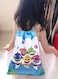 Drawstring Bag for Boys/Girls Travel Storage Package Cartoon School Backpack Children Kids Birthday Party Favors Bags 12 pcs (Baby Shark)