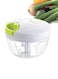 Urban Utility  Manual Food Chopper, Easy  Hand Pull Onion Chopper, Durable Handheld String Food Processor for Veggie, Gralic, Meat, Salsa Maker (White &amp; Green)