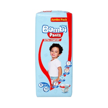 Sanita Bambi Diaper Pants Jumbo Pack Size 6 Xx Large 16+kg 40 Count