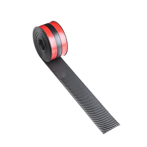 Generic-Universal Car Sticker 4D Carbon Fiber Rubber DIY Door Sill Protector Edge Guard 1m 5cm