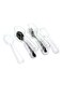 Acrylic Cutlery Spoon And Fork Set Organizer Clear 6.5x10x21centimeter