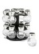 Generic 16-Piece Spice Rack Set Black/Clear/Silver Standard