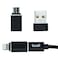 Budi DC180AB 6 in 1 Charge, Sync Cable 2.4A 0.6 Meter