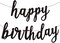 Fecedy Black Happy Birthday Alphabet Banner For Party Decorations
