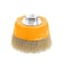 Tolsen,Cup wire brush with nut (INDUSTRIAL),77561,Size: 3"