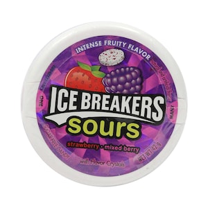Ice Breakers Sours Strawberry Mixed Berry Sugar Free Candy 42g