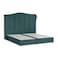 In House Shumt Velvet Bed Frame - King - 200x200 cm - Turquoise