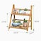 Aiwanto Storage Rack Wood Folding Plant Stand Pot Display Stand Rack for Indoor Outdoor Home Decoration Storage Shelf Storage Organizer