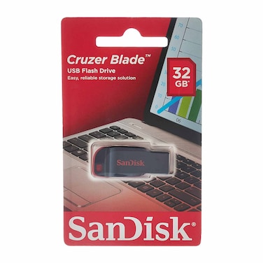 Sandisk Cruzer Blade USB Flash Drive 32GB Black