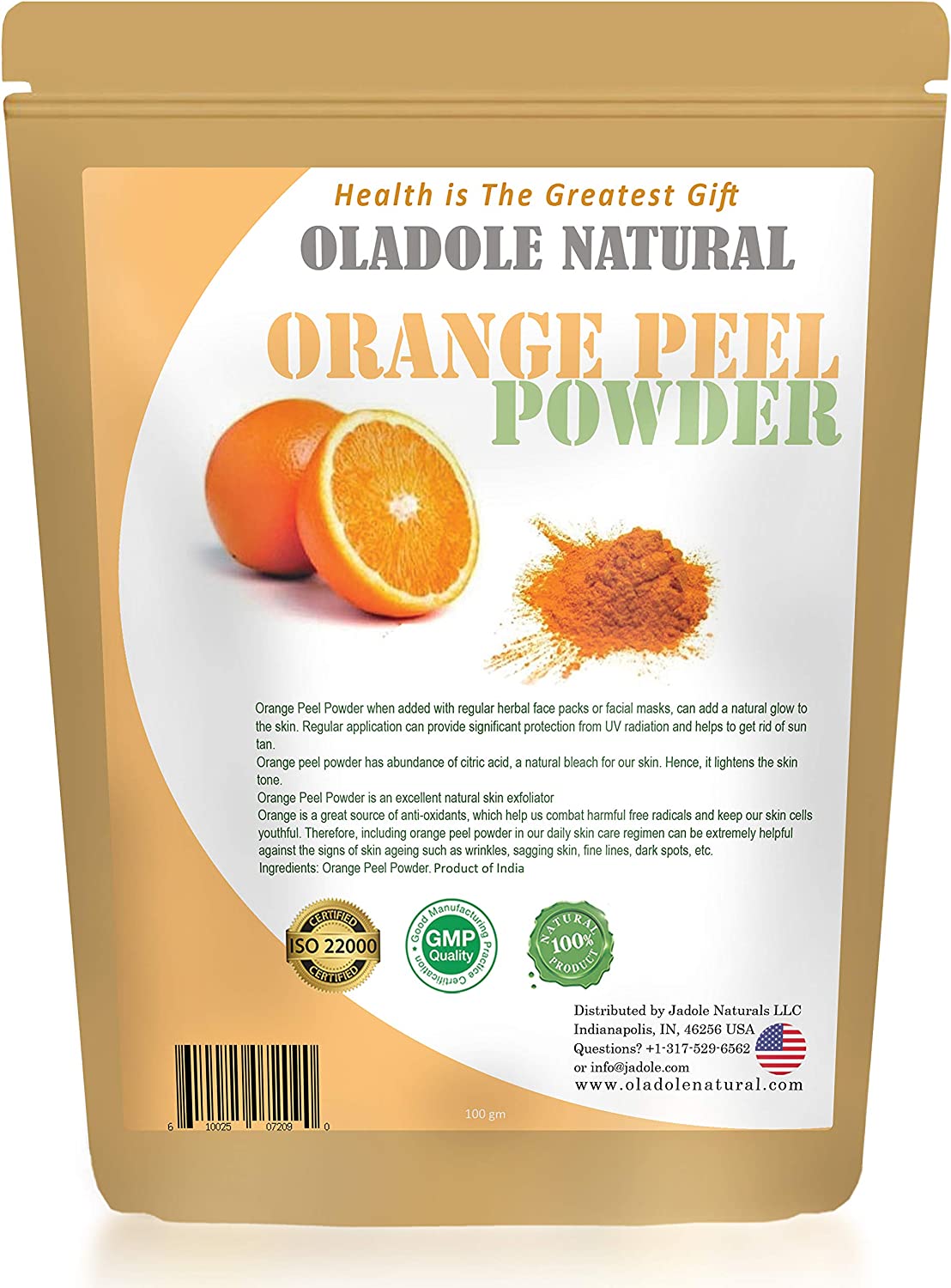 Buy Oladole Natural Orange Peel Powder 100% Pure And Natural By Oladole ...