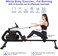 SKY LAND Water Rowing Machine Smooth &amp; Quiet with Bluetooth APP,Equip with GADGET Support,Soft Seat,LCD Digital Monitor &amp; Max User Weight 130kgs. Max Height 6.56 ft. GM 8143, Black-Red