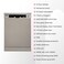 Nobel 12 Place Settings Dishwasher, Mechanical Control, 12L Water Consumption, 6 Programs, LED Display, Delay Start, Half Load Option (Eco Wash), Self Clean Option, NDW6012 Silver