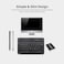 Generic-7-inch Wireless BT 3.0 Keyboard Mini Ultra-slim BT Keyboard for Tablet Smartphone Support iOS Windows Android Systems Black
