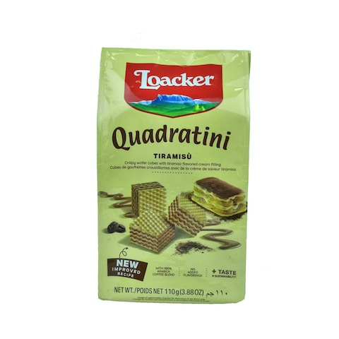 Loacker Quadratini Tiramisu Wafer - 110 Gram