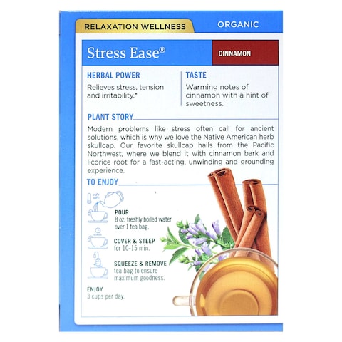 Traditional Medicinals Organic Stress Ease Cinnamon Tea 24g