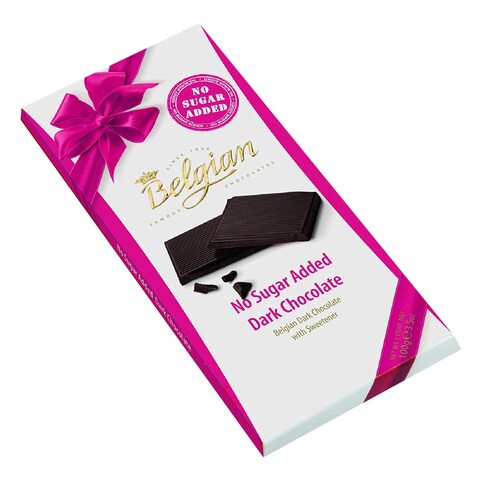 The Belgian No Sugar Dark Chocolate 100g