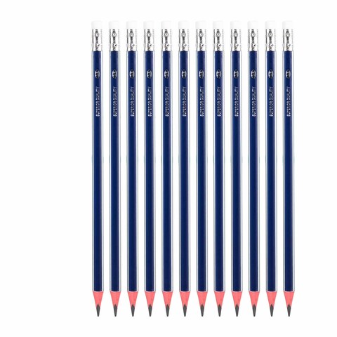 Deli Graphite Pencil with Eraser Set - 12 Pencils