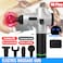 Generic-Electric Muscle Massager with Four Heads Portable Percussive Vibrating Powerful Massage Guns Handheld Deep Tissue Muscle Massager for Neck Back Shoulders Foot Leg