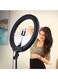 Generic - Dimmable LED Ring Light With Tripod Stand 12inch White/Black