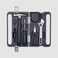 Hoto 5 Pieces Tool Set With Multipurpose Manual Screwdriver Magnetic Claw Hammer Self Lock Measure Tape Needlenose Plier Adjustable Spanner 10 Pieces Alloy Bits Set - Silver
