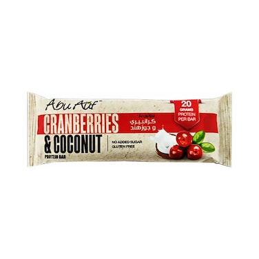 Abu Auf Cranberries and Coconut Protein Bar -  70 gm