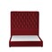 In House Madrid Velvet Bed Frame - Single - 200x90 cm - Burgundy