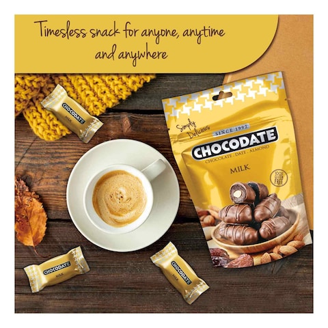 Chocodate Date Almond Milk Chocolate 100g