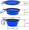 Collapsible Dog Bowl,Foldable Expandable Cup Dish for Pet Cats Food Water,Portable Pet Feeding Watering Dish for Walking Parking Traveling（Blue）