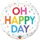 Amscan Oh Happy Day Rainbow Confetti Round Foil Balloon- 18-Inch Size- Multicolor