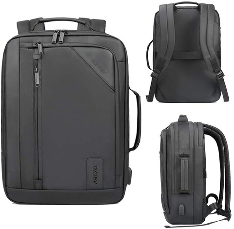 Oztev Large Travel Business Laptop Backpack Men Women College High School Student Bookbag (Black)