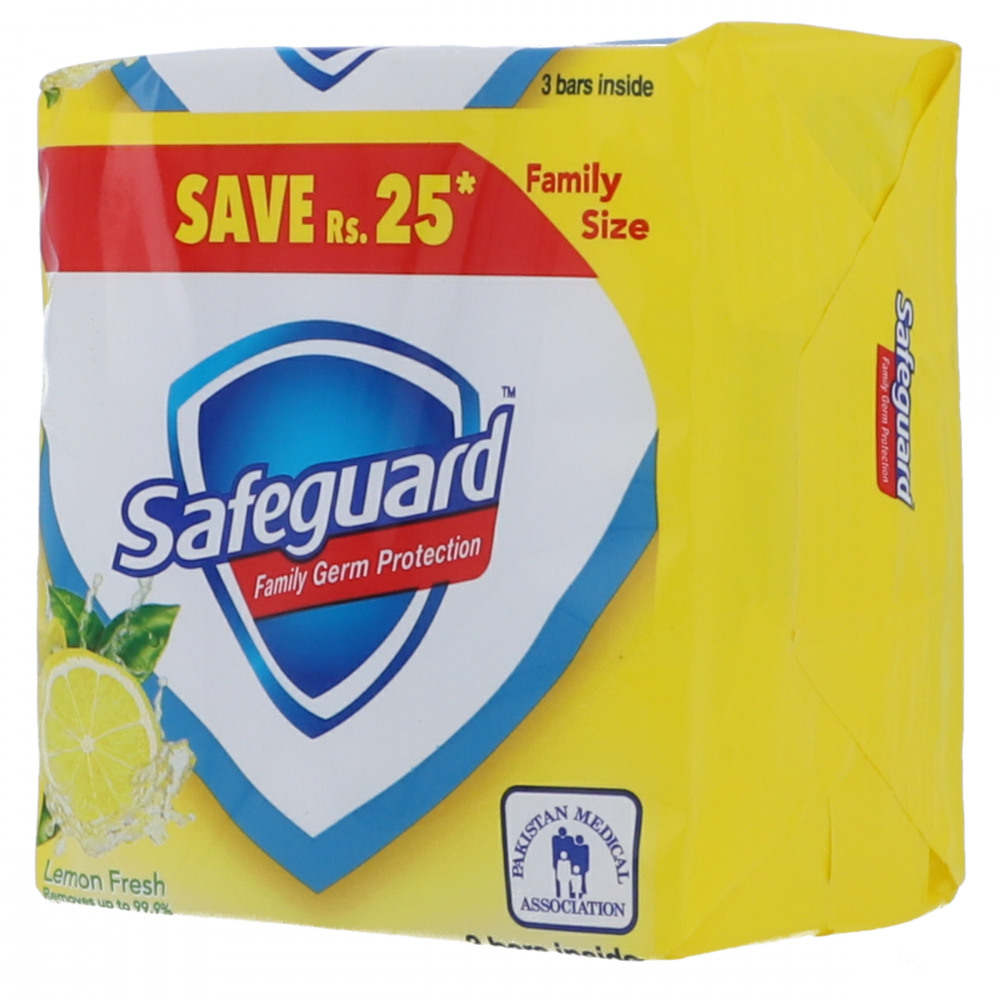 Safeguard Lemon Fresh 125 gr (Pack of 3)