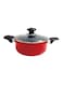 Royalford Casserole With Glass Lid Red/Black/Clear 32centimeter