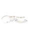 Royalford 12-Piece Newbone Cup With Saucer Set White/Gold 8.7X7Cm