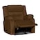 In House Velvet Rocking &amp; Rotating Recliner Chair - Brown - NZ30