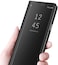 Generic Samsung Galaxy S10 Plus Clear View Window Stand Mirror Case Shockproof Full 360 Body Protective Flip Phone Cover - Black