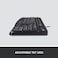 Logitech K120 Wired Keyboard For Windows, USB Plug and Play, Full Size, Spill Resistant, Curved Space Bar PC / Laptop, English Layout Black