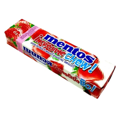 Mentos Incredible Chew Strawberry Candy 45g