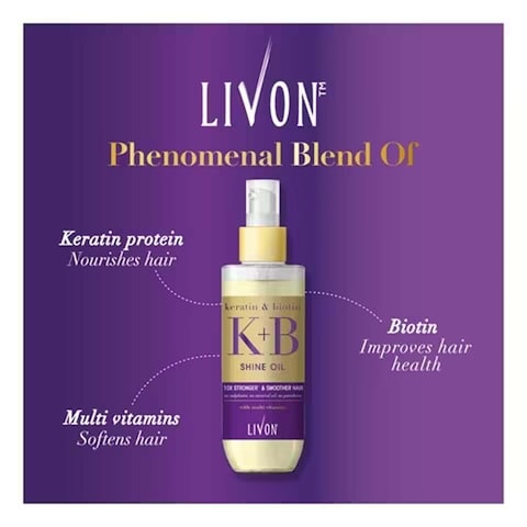 LIVON KERATIN&amp;BIOTN SHINE OIL 100ML