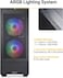 Lian Li High Airflow ATX PC Case, RGB Gaming Computer Case, Mesh Front Panel Mid-Tower Chassis W/ 3 ARGB PWM Fans Pre-Installed, USB Type-C Port, Tempered Glass Side Panel (LANCOOL 205 Mesh C, Black)