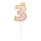 Number 3 Glitter Crown Cake Topper PT-1025