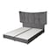 In House Milano Velvet Bed Frame - Single - 200x100 cm - Gray