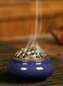 Generic Ceramic Stoneware Incense Burner Purple 10X7.2cm
