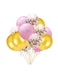 15-Piece 12inch Pink&amp;Gold Decorating Party Balloon Set