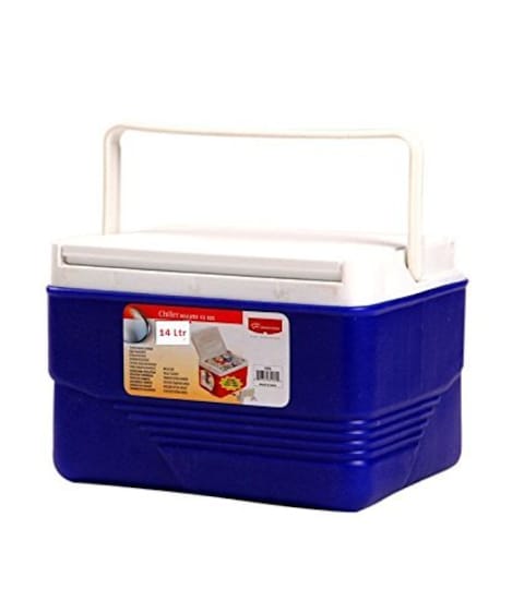 ALSAQER 14-Litre Ice Box Thermo insulated Picnic Cool Box-Thermo Keeper Container Expanded Cooler Fishing Ice Box-Blue