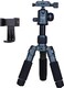 COOPIC T10 Heavy Duty Aluminum Camera Mount Portable Tripod Stand with Mobile Holder Non Skid Feet and Pan Bar Included Compatible with iPhone, Android Phone, DSLR for YouTube Video